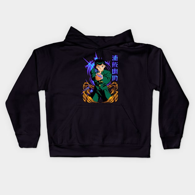 yusuke shooting Kids Hoodie by spoilerinc